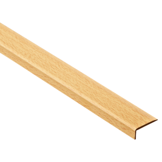 alfer PVC-Abschlussprofil 'clipstech®' buchefarben 25 x 8 x 2000 mm