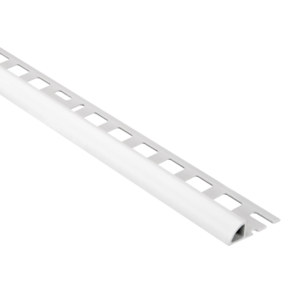 alfer PVC-Viertelkreisprofil silber 2500 x 19,5 x 8 mm