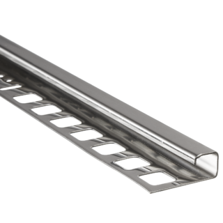 alfer Quadrat-Abschlussleiste silber 2500 x 20 x 10 mm