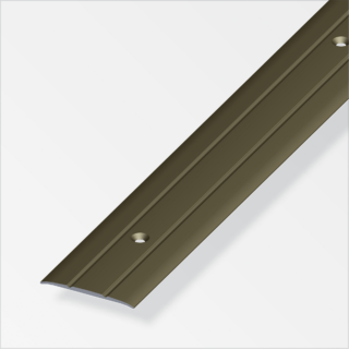 alfer Übergangsprofil bronze eloxiert, gelocht 2000 x 37 x 2,5 mm