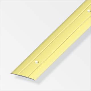 alfer Übergangsprofil messing eloxiert, gelocht 2000 x 37 x 2,5 mm