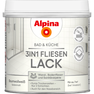 Alpina 3in1 Fliesenlack weiß 500 ml