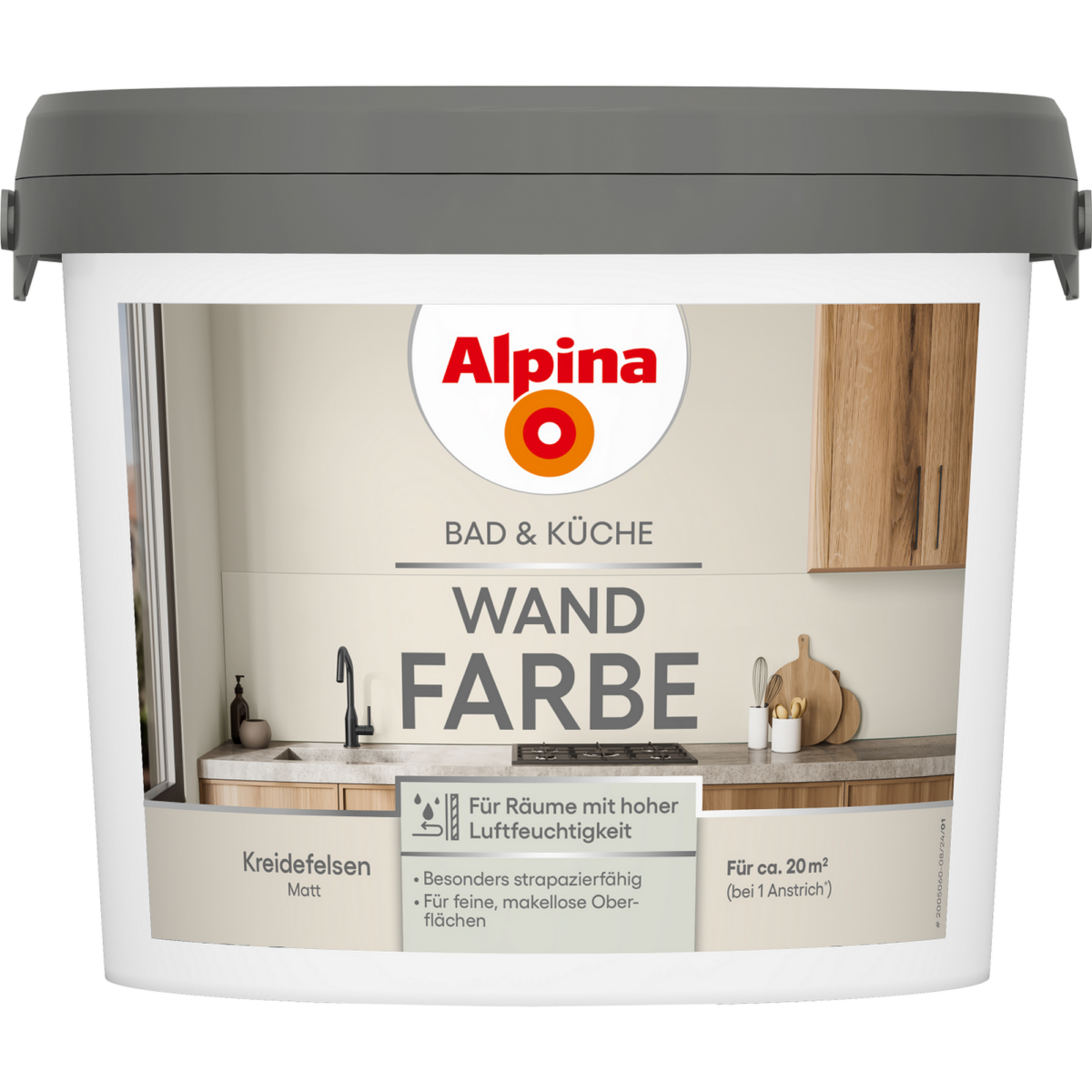 Alpina Bad- und Küchenfarbe Kreidefelsen 2,5 l