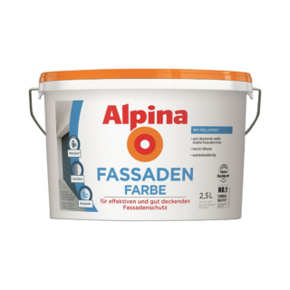 Alpina Fassadenfarbe weiß matt 2,5 l