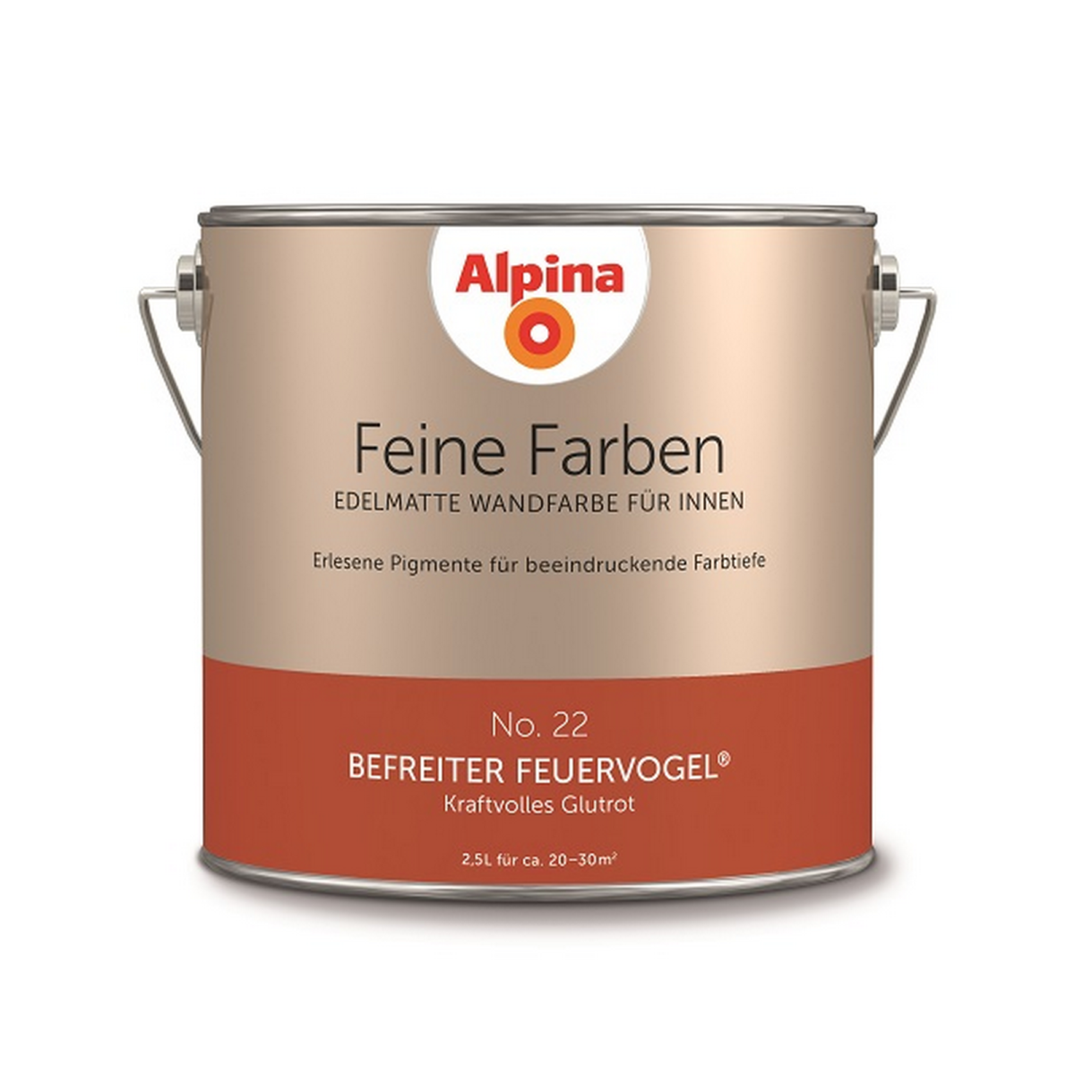 Alpina Feine Farben 'Befreiter Feuervogel' rostrot matt 2,5 l