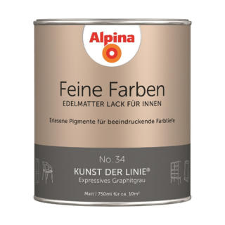 Alpina Feine Farben 'Kunst der Linie' graphitfarben matt 750 ml