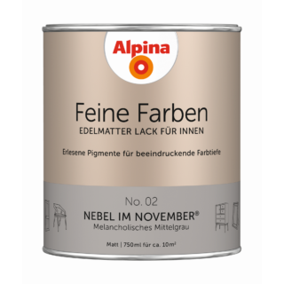 Alpina Feine Farben 'Nebel im November' mittelgrau matt 750 ml