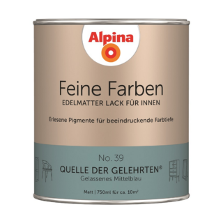 Alpina Feine Farben 'Quelle der Gelehrten' mittelblau matt 750 ml