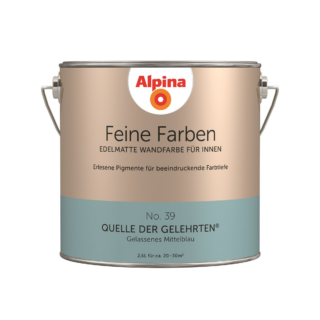 Alpina Feine Farben 'Quelle der Gelehrten' mittelblau seidenmatt 2,5 l