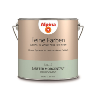 Alpina Feine Farben 'Sanfter Morgentau' graugrün matt 2,5 l