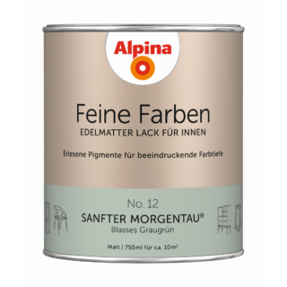 Alpina Feine Farben 'Sanfter Morgentau' graugrün matt 750 ml