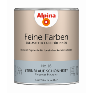 Alpina Feine Farben 'Steinblaue Schönheit' blaugrau matt 750 ml