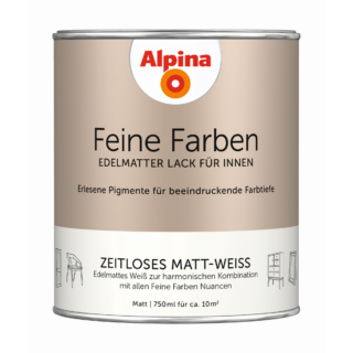 Alpina Feine Farben 'Zeitloses Matt-Weiß' matt 750 ml