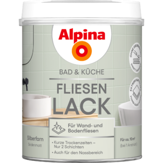 Alpina Fliesenlack 2K Silberfarn seidenmatt 750 ml