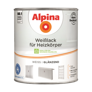 Alpina Heizkörperlack weiß glänzend 2 l
