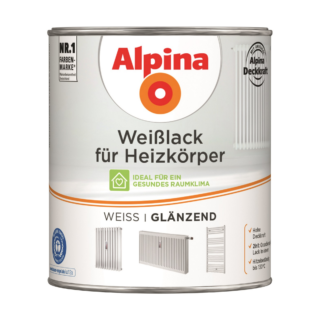 Alpina Heizkörperlack weiß glänzend 750 ml