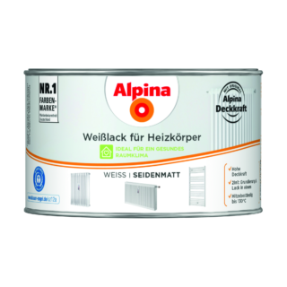 Alpina Heizkörperlack weiß seidenmatt 300 ml