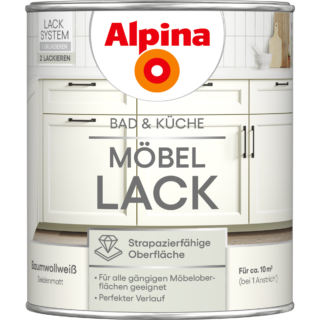 Alpina Möbellack baumwollweiß seidenmatt 750 ml