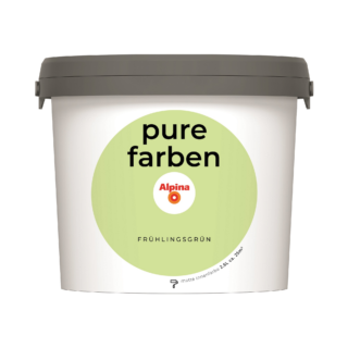 Alpina Wandfarbe 'pure farben' frühlingsgrün matt 2,5 l