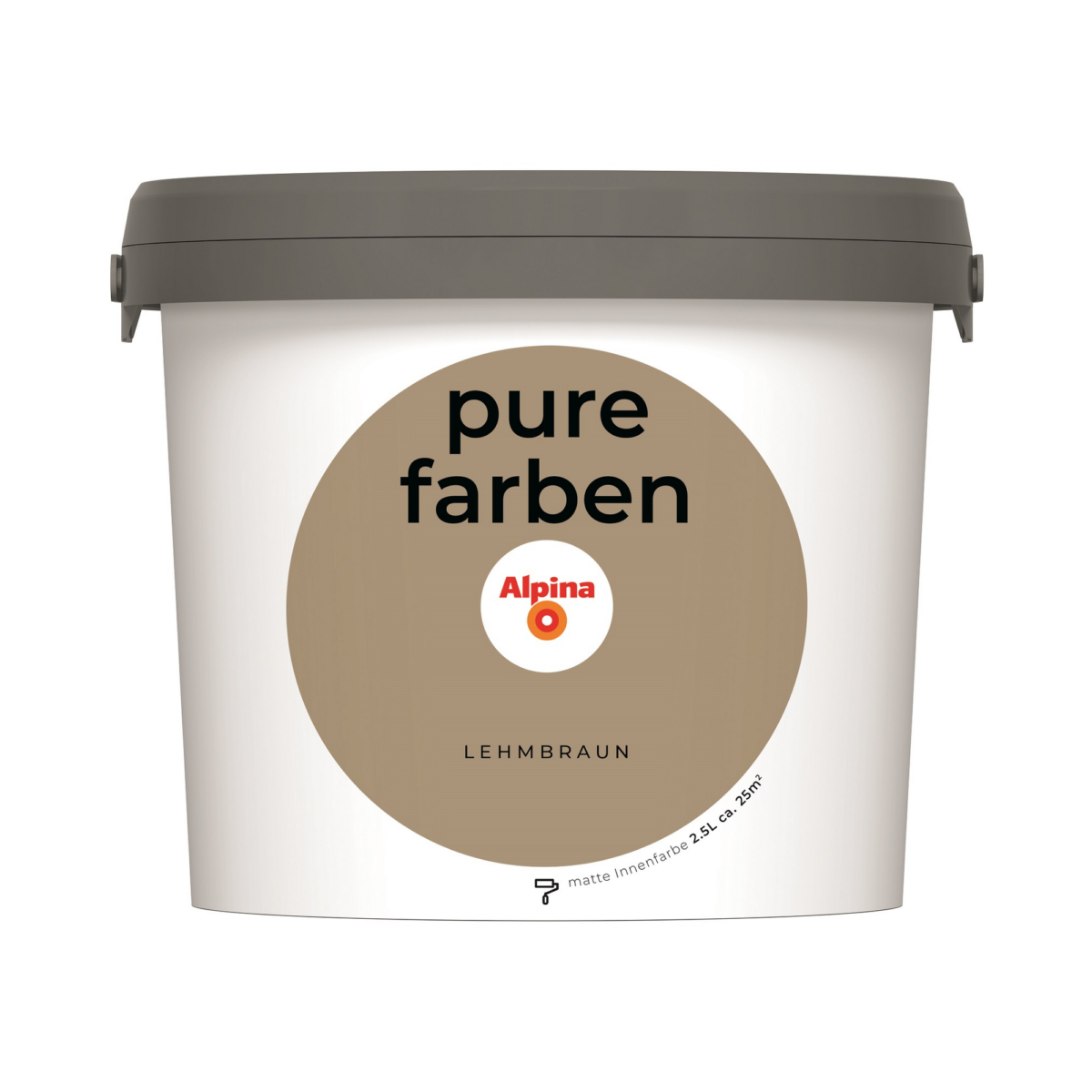 Alpina Wandfarbe 'pure farben' lehmbraun matt 2,5 l