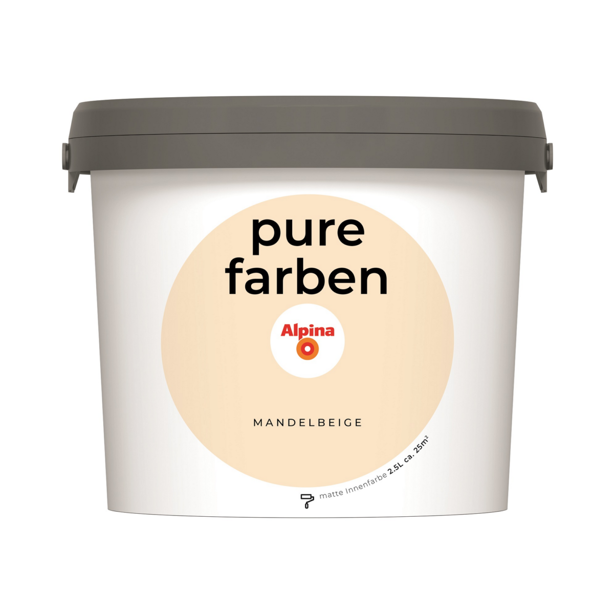 Alpina Wandfarbe 'pure farben' mandelbeige matt 2,5 l