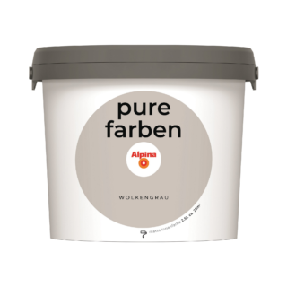 Alpina Wandfarbe 'pure farben' wolkengrau matt 2,5 l