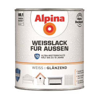 Alpina Weißlack für Außen glänzend 750 ml