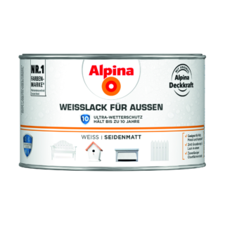 Alpina Weißlack für Außen seidenmatt 300 ml