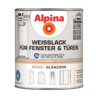 Alpina Weißlack für Fenster und Türen glänzend 750 ml