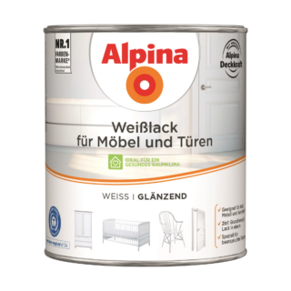 Alpina Weißlack für Möbel und Türen glänzend 2 l