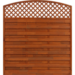 andrewex Sichtschutzzaun 'BK' 180 x 180/195 cm Kiefer teak