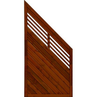 andrewex Sichtschutzzaun 'Lucca' 90 x 180/90 cm teak