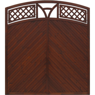 andrewex Sichtschutzzaun 'Toulon' mit Bogen 180 x 180/195 cm braun
