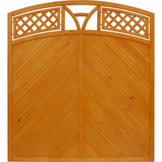 andrewex Sichtschutzzaun 'Toulon' mit Bogen 180 x 180/195 cm pinie