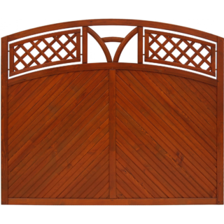 andrewex Vorgartenzaun 'Toulon' mit Bogen 180 x 135/150 cm teak