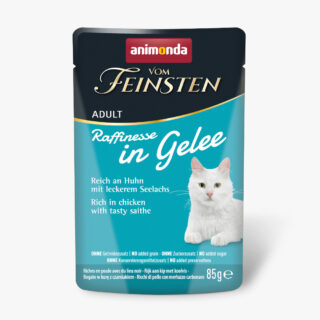 animonda Vom Feinsten Adult Raffinesse in Gelee 24 x 85 g - reich an Huhn mit Seelachs