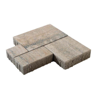 Antikpflaster 'Eco' Beton muschelkalkfarben 125 x 84 x 8 cm