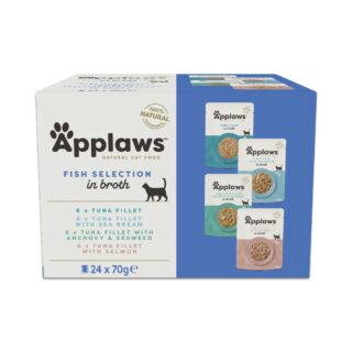 Applaws Cat Natural Fischauswahl in Brühe 24 x 70 g - Fischauswahl (4 Varianten)
