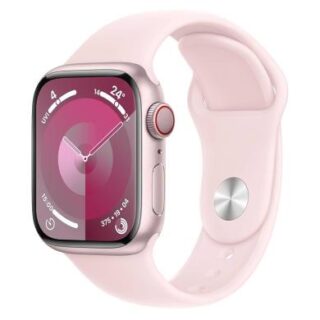Apple Watch Series 9 GPS + Cellular 41mm Aluminium rosé Sportarmband hellrosa M/L