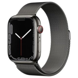 Apple Watch Series 9 GPS + Cellular 41mm Edelstahl graphit Milanaise-Armband graphit