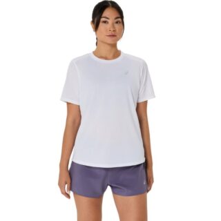 ASICS Core SS Top Gr. L Weiß Damen - Leichtes T-Shirt für Lauf und Training