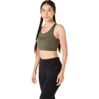 ASICS Essential Logo Padless Bra Gr. S Grün Damen
