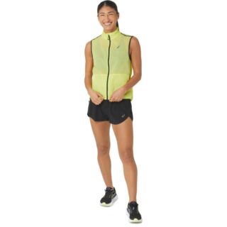 ASICS Metarun Packable Vest Damen Gr. L - Gelb, leicht und atmungsaktiv