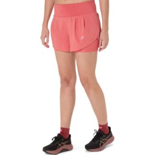 ASICS Road 2-in-1 Laufshorts Damen, Gr. L, Dunkel Pink Ton für komfortables Training und schnelle Läufe