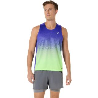 ASICS Road Fade Singlet Gr. XL Blau Herren
