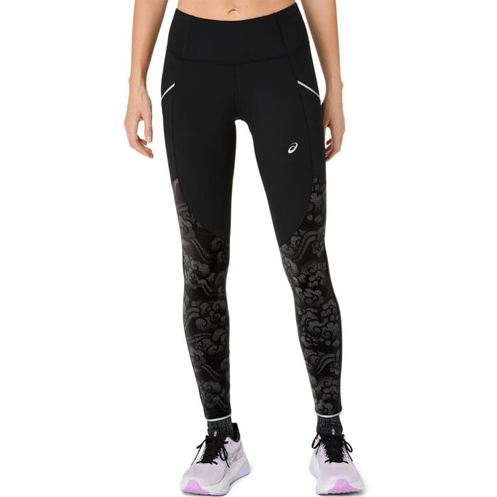 ASICS Road Lite-Show Tights Gr. L Schwarz Damen