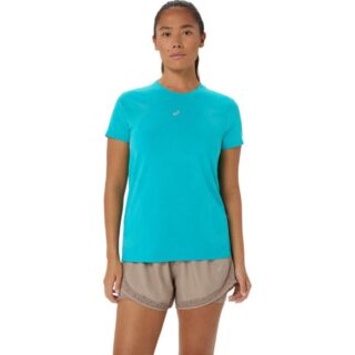 ASICS Road Seamless SS Top Gr. L Blau Damen