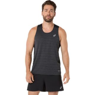 ASICS Road Singlet Gr. XL Schwarz Herren