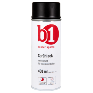 B1 Sprühlack schwarz seidenmatt 400 ml