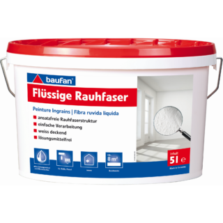 Baufan Flüssige Raufaser weiß matt 5 l